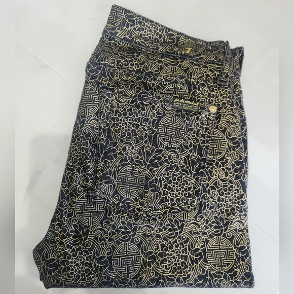 7 for all Mankind Gold Geo Skinny Jean - Picture 2 of 13